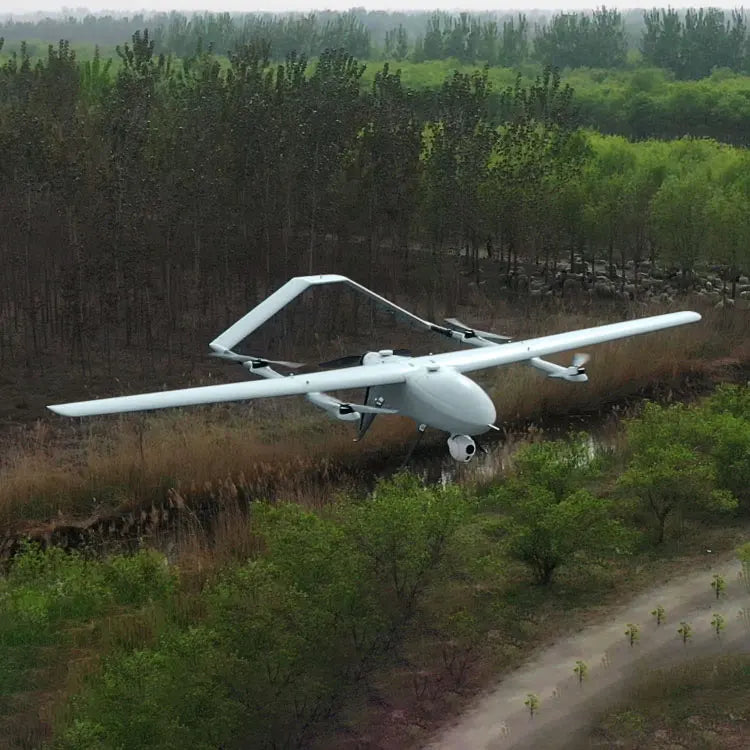 UAV Long Range Fixed Wing Vtol Carbon Fiber 3.2m Wing Span Mapping Inspection Batteries Camera Gimbal Ground Station Kit OEM