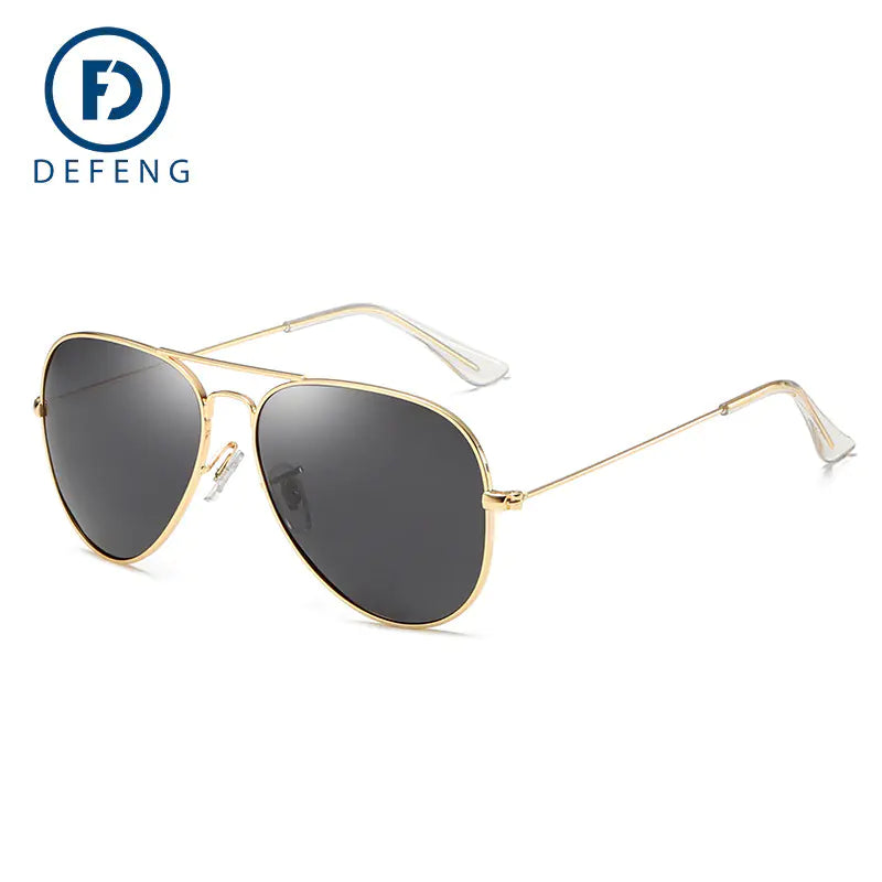Men's DEFENG Polarized Pilot Sunglasses with Colorful Lenses - Aviator