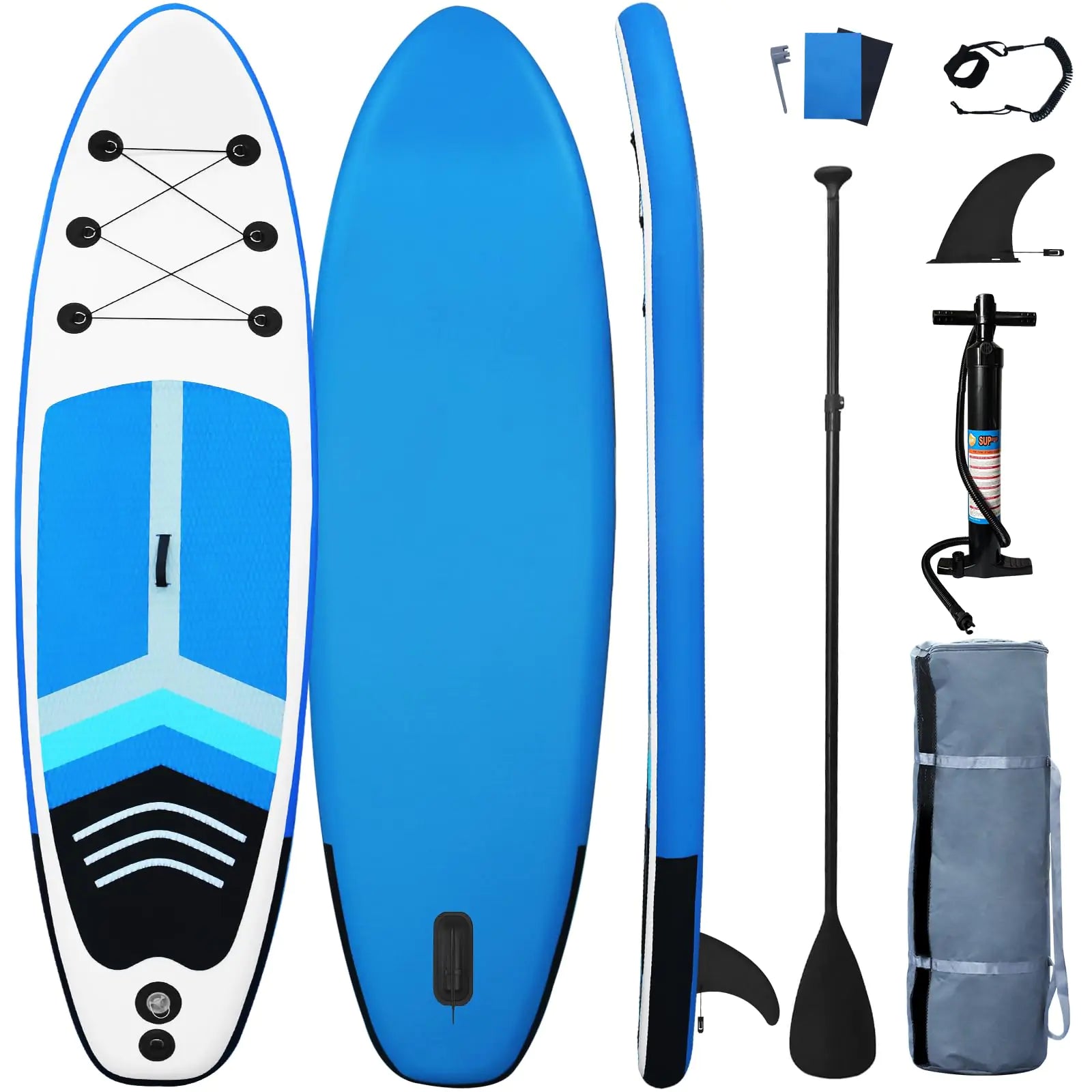 GZKYYLEGS Stand Up Paddle Board Yoga Board with Durable SUP Accessories & Carry Bag - Wide Stance Surf Control Non-Slip Deck Leash Paddle and Pump for Youth & Adult