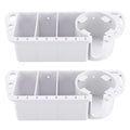Boat Cup Holder Boat Caddy Organizer Multifunctional Boat Storage Organizer for Boat Kayak Pontoon Bass Boat Jon Boat - Fishing Tool Holder Boat Fishing Accessories(2 Packs White)