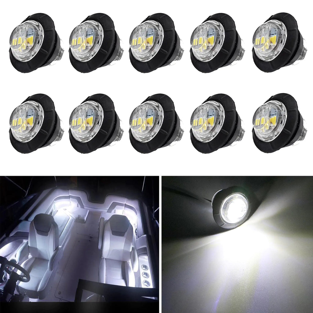 MarineGlow 10 White LED Boat Lights Kit