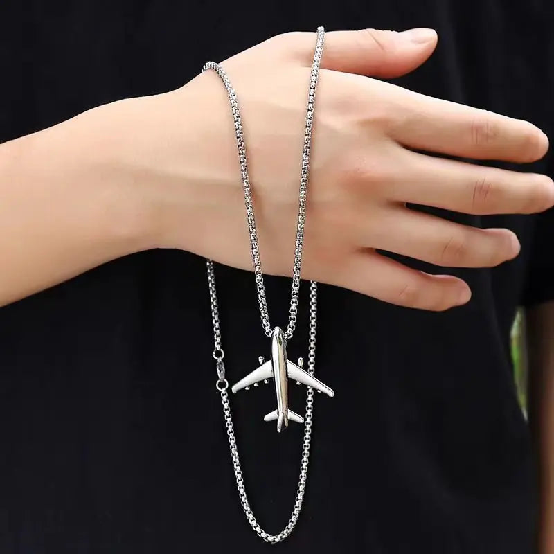 Personalized Elegant Aircraft Necklace for Youth