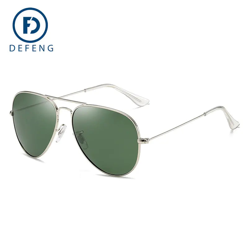 Men's DEFENG Polarized Pilot Sunglasses with Colorful Lenses - Aviator