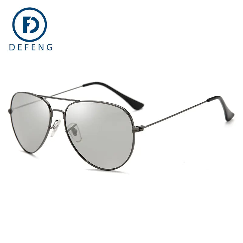 Men's DEFENG Polarized Pilot Sunglasses with Colorful Lenses - Aviator