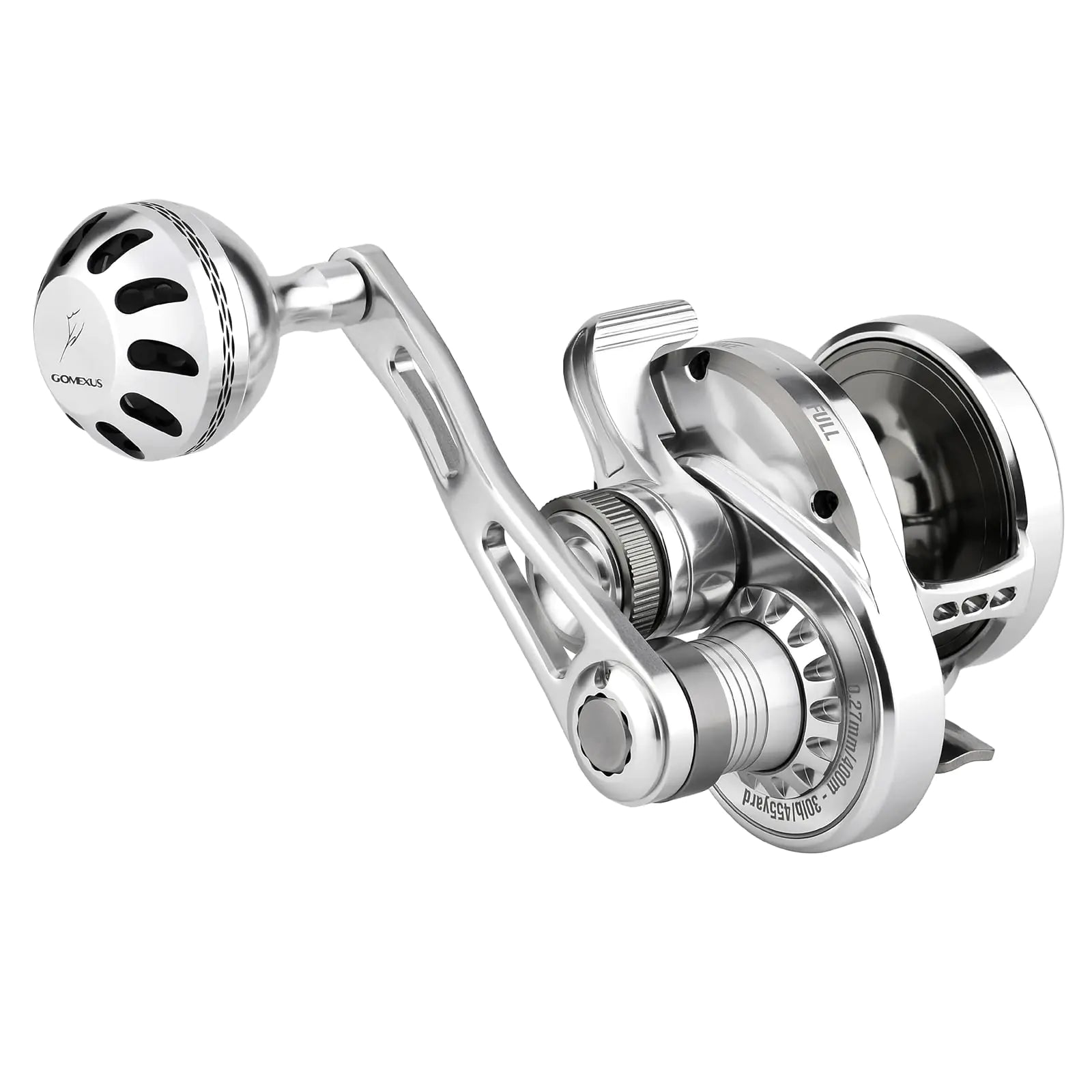 GOMEXUS Slow Pitch Jigging Reel LS20 CNC All Aircraft Grade Aluminum Body Lever Drag Right Hand Conventional Reel