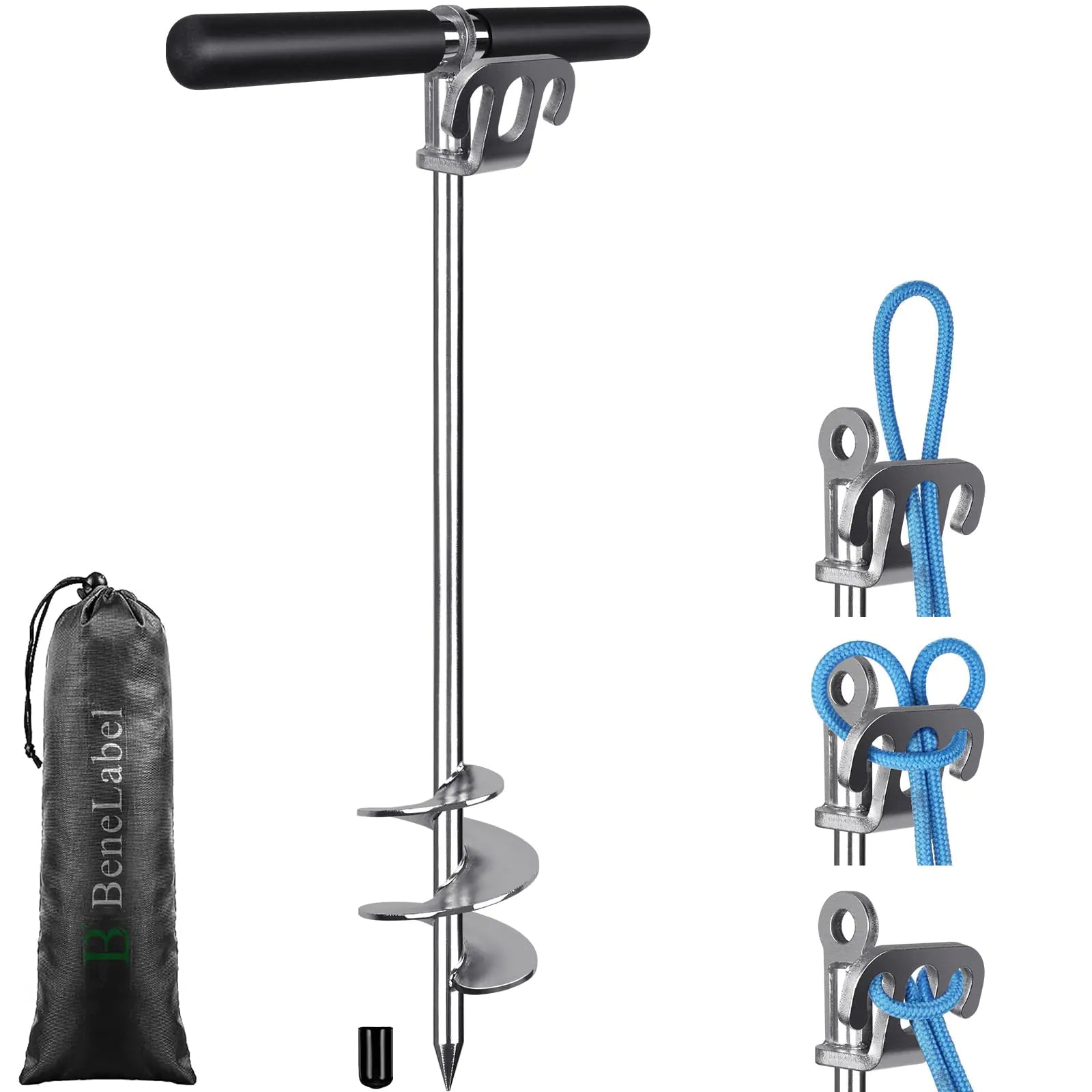 BeneLabel 26" Sandbar Anchor for Boat Sand Anchor Screw for Shallow Water Sand Anchor Boat Beach Anchor for Sandbar TET Ski Anchor Kayak Anchor Pontoon Boat