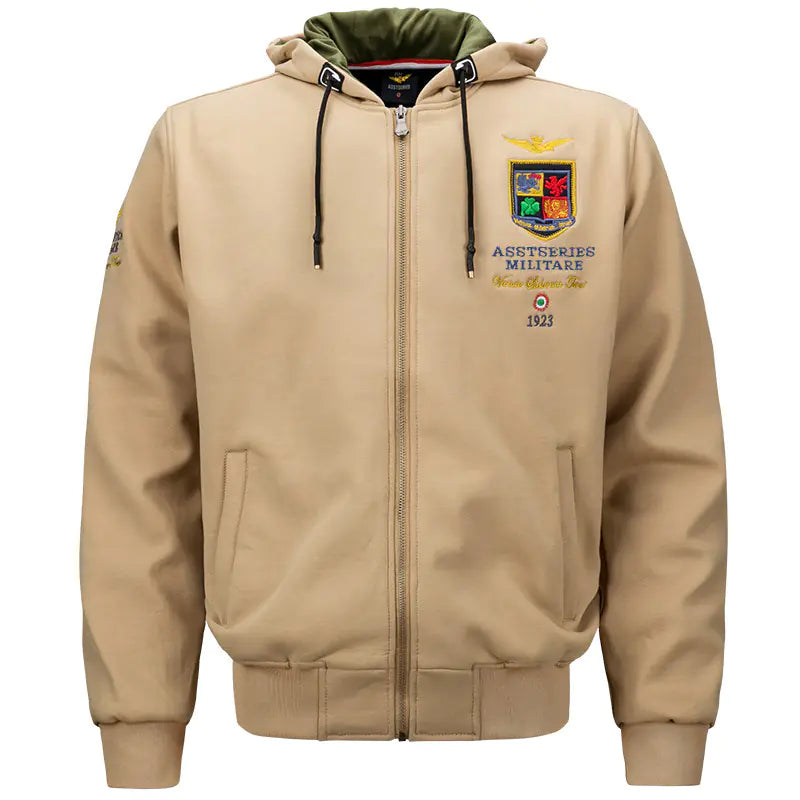 Men's Casual Spring Autumn Hooded Pilot Jacket