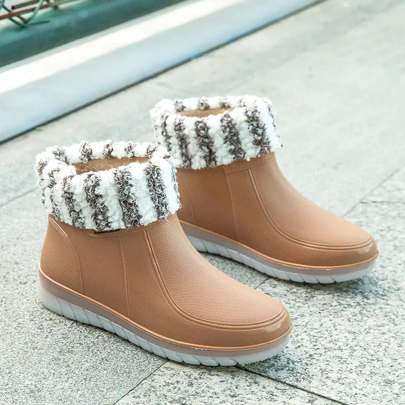 New Women's Low Tube Candy Color Cotton Water Shoes
