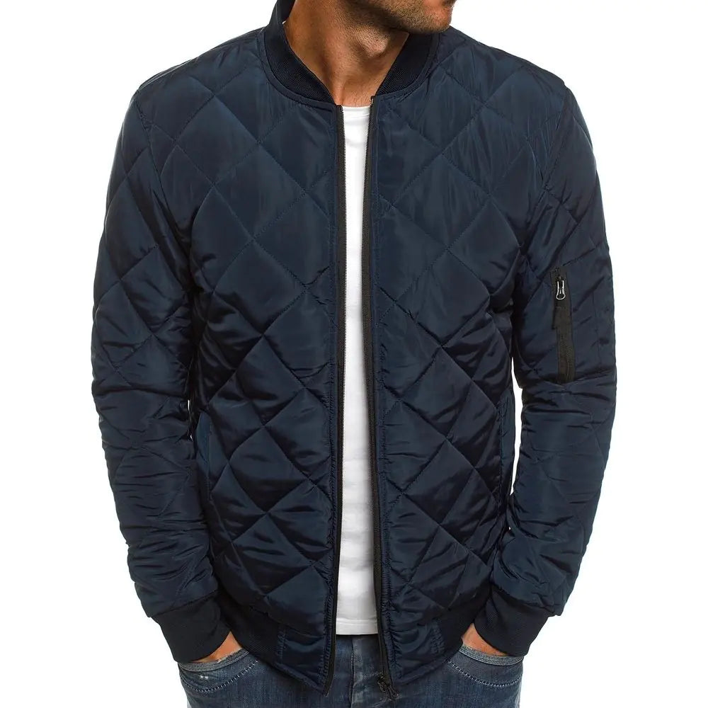 Men's Cotton Pilot Jacket - Solid Color Outerwear