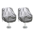 Gicov Boat Seat Cover 2 Pack Waterproof Captain Chair Cover Weather Resistant Pedestal Pontoon Captain Boat Bench Chair Seat Cover Helm Chair Protective Cover Grey