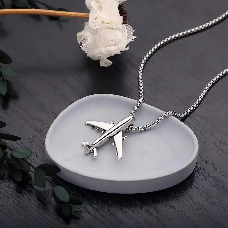 Personalized Elegant Aircraft Necklace for Youth