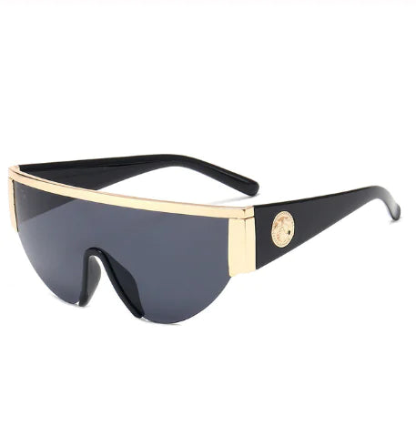 Retro Half-Frame Pilot Sunglasses (One Pair)