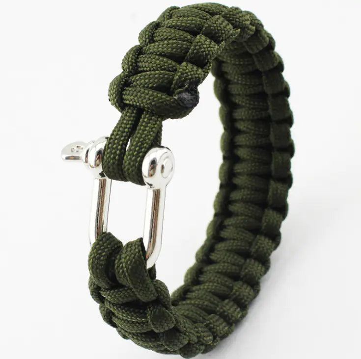 U-Shaped Alloy Single Buckle Parachute Cord Bracelet