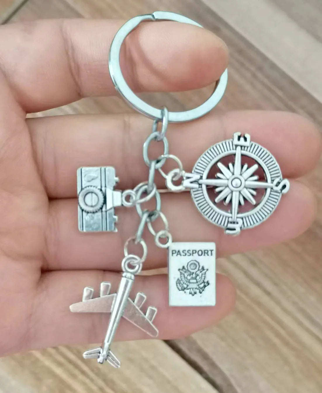 Airplane No Matter Where Travel Key Chain Aviation Pilot Gift Keychain