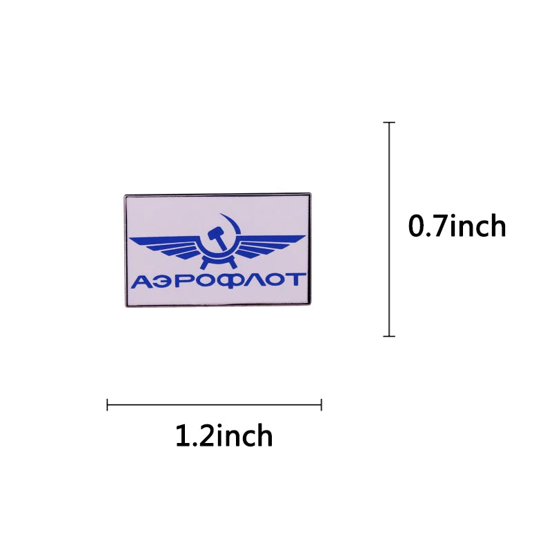 USSR Retro Soviet Aeroflot Russian Airlines Enamel Pin Brooch Badge Airbus Traveller Pilot Gift