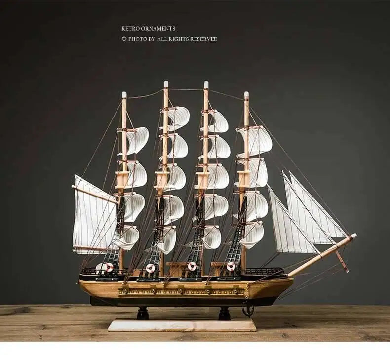 Gift Pirate Ship Model Saig Realistic Miniature In Wood, Marine Decoration Accessories, Modern Arts, Office, Home Decoration
