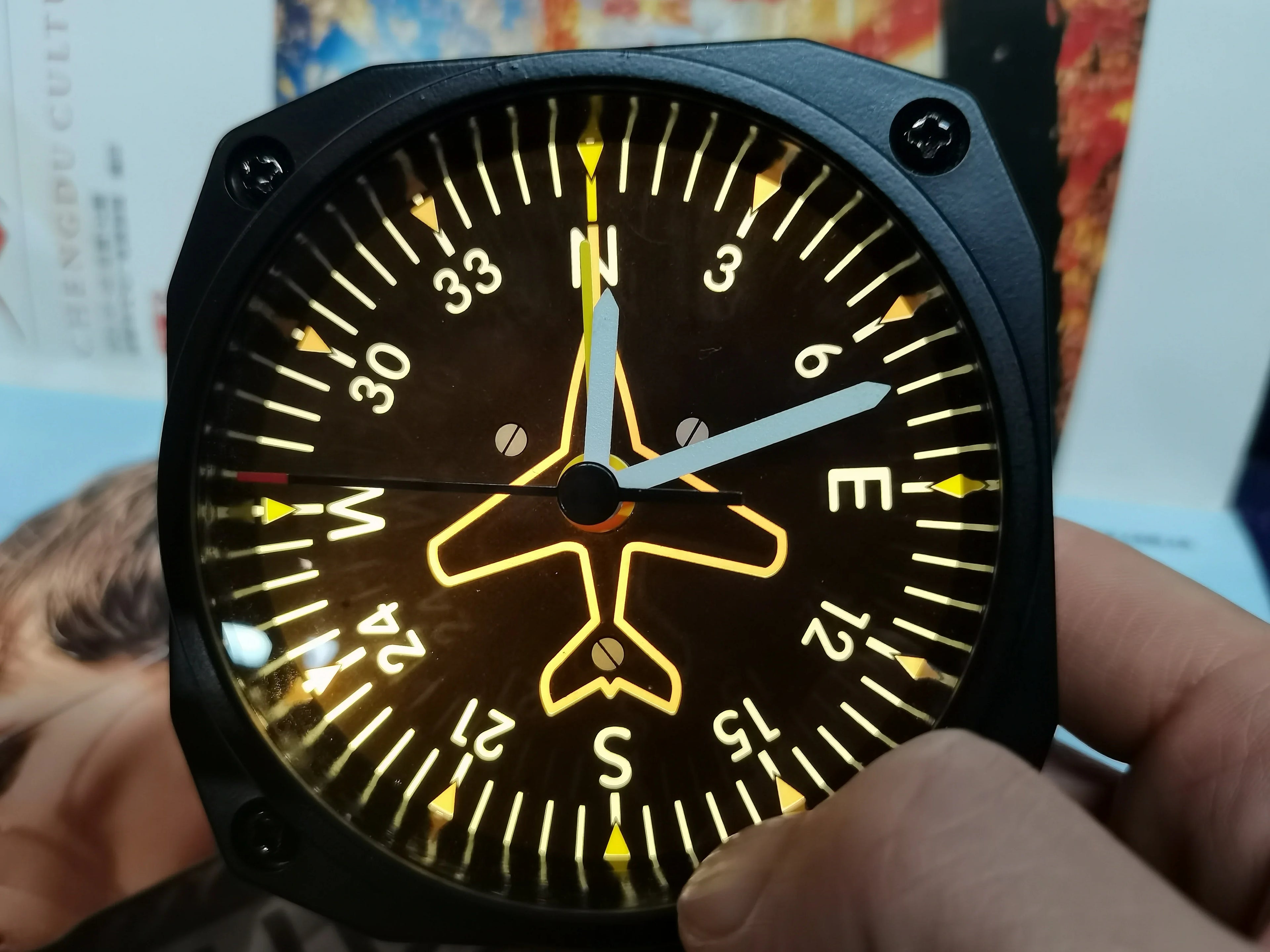 Aircraft Simulation Instrument Airspeed Meter Altimeter Clock Attitude Meter Heading Meter Alarm Clock