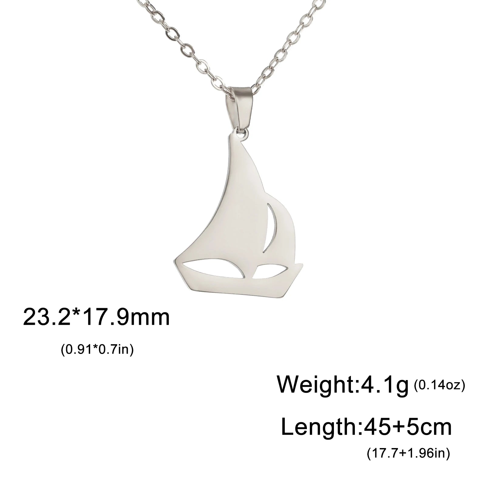 Sail Boat Necklace Ocean Sea Chain Sailor Ship Gift For Woman Men Pendant Gold Color Stainless Steel Fashion Trend Jewelry
