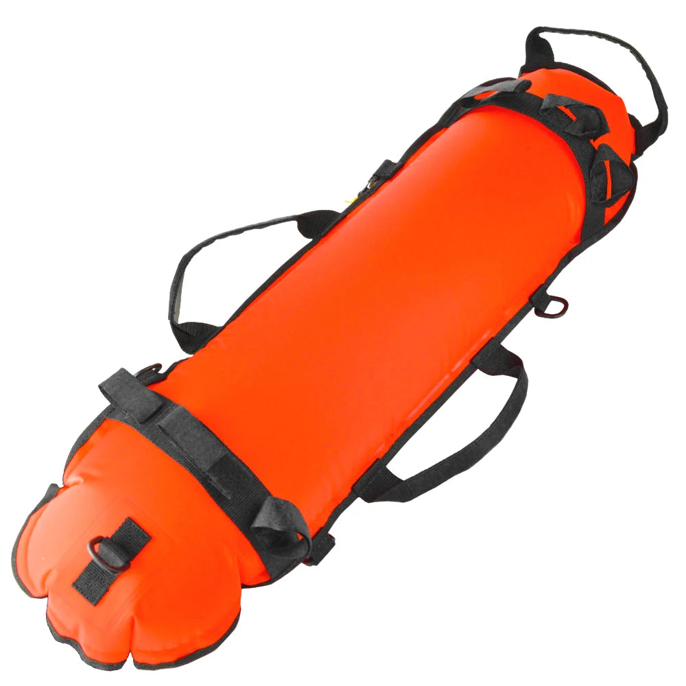 Inflatable Safety Float Scuba Diving Surface Marker Signal Float with Dive Flag 78LBS Maximum Buoyancy for Spearfishing Swimming