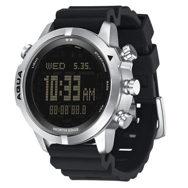Men Dive Computer Watch Waterproof 100M Smart Digital Free Diving Watches Barometer Compass Temperature Clock