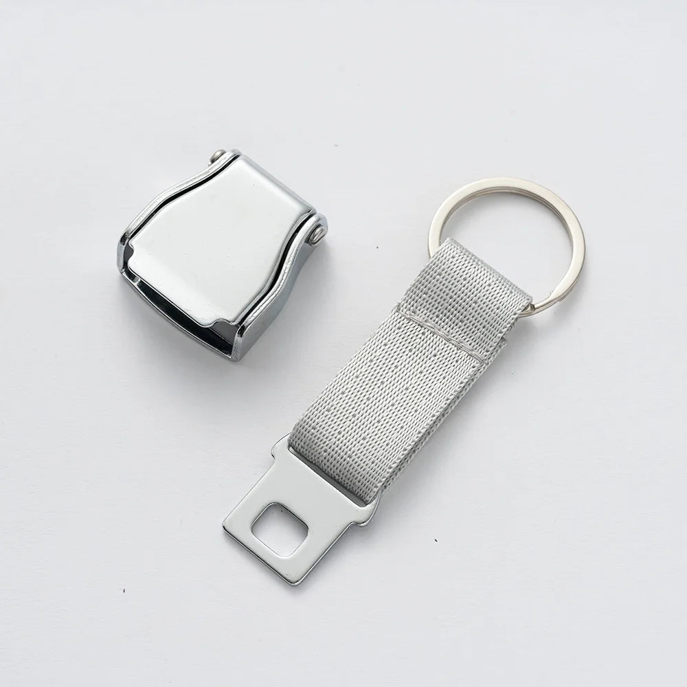 1PC Flight Pilot Aviation Gift  Travel Bag Airplane Buckle Seatbelt Safety Seat Belt Keychain For Backpack