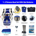 1.75-3.3m PVC Inflatable Kayak Fishing Boat with Slats Bottom for 1~6 Persons Canoeing Outdoor Water Sports Vacation Accessory