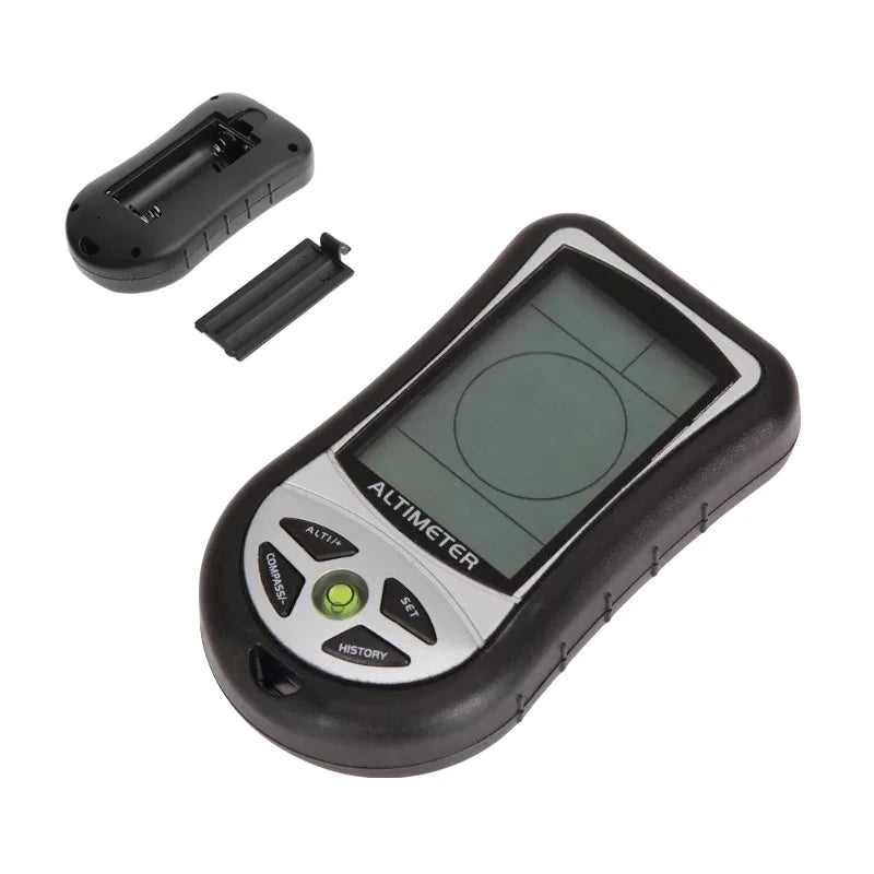 6-in-1 Outdoor Multifunction Digital Meter Handheld Altimeter/Barometer/Compass/Thermometer for Hiking Camping Portable  Design
