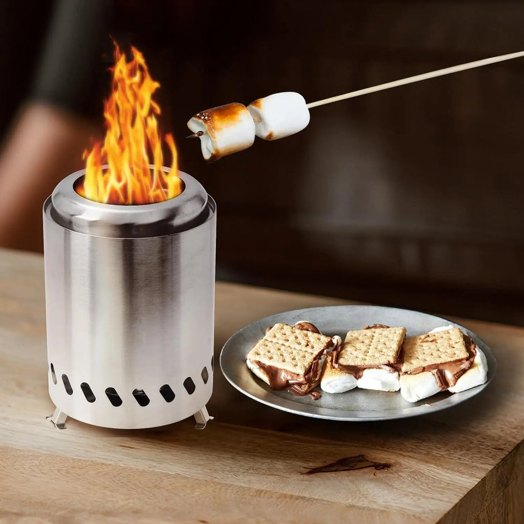 Wood Burner Stove Portable Firewood Stove Stainless Steel Outdoor Camping Smokeless stove Mini fire stove campfire stove