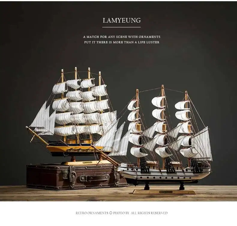 Gift Pirate Ship Model Saig Realistic Miniature In Wood, Marine Decoration Accessories, Modern Arts, Office, Home Decoration