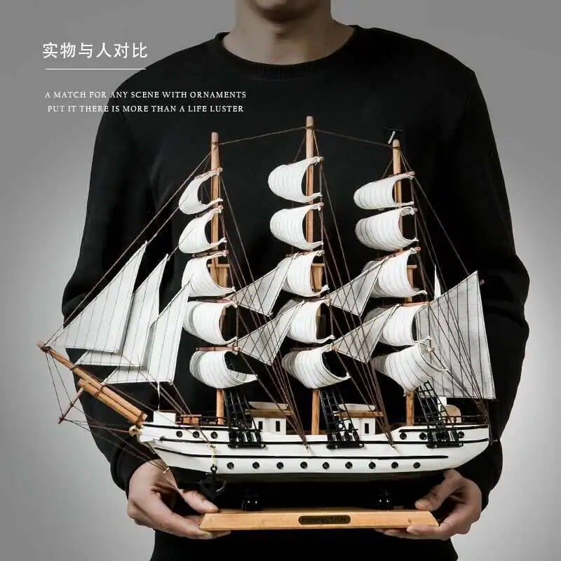 Gift Pirate Ship Model Saig Realistic Miniature In Wood, Marine Decoration Accessories, Modern Arts, Office, Home Decoration