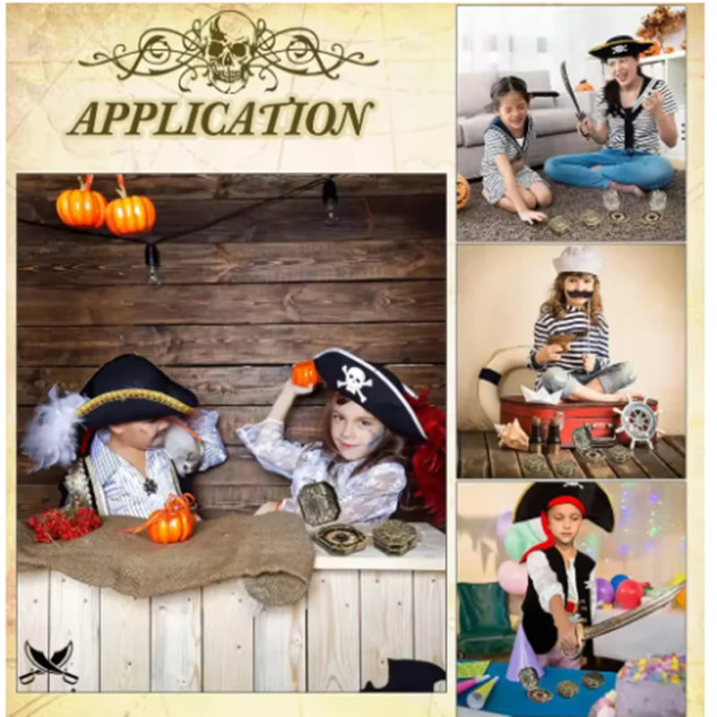 1pcs Vintage Pirate Captain Costume Toy Retro Nautical Compass Kids Cosplay Party Props Christmas Halloween Toy Children Gifts