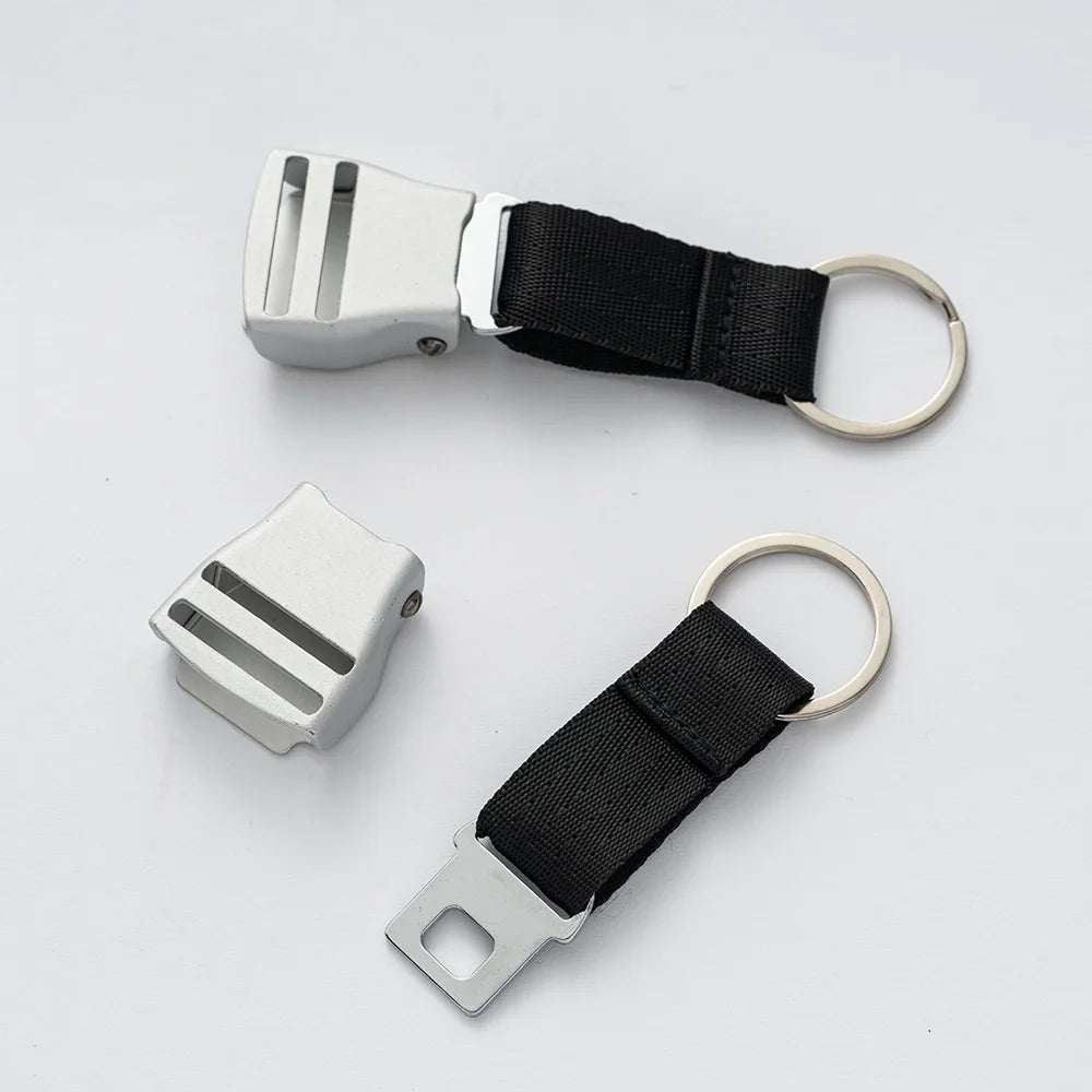 1PC Flight Pilot Aviation Gift  Travel Bag Airplane Buckle Seatbelt Safety Seat Belt Keychain For Backpack