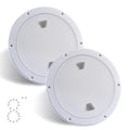 CROSSBODY 2 Pcs Boat 8" White Round Deck Plate Non Slip Inspection Hatch Marine Access Port Hatch Cover with Screws Detachable Water Tight Lid Cover for Marine Boat Yacht