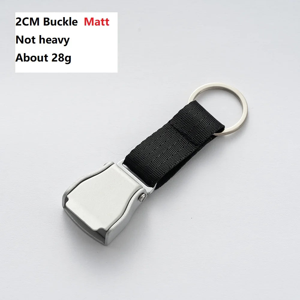 1PC Flight Pilot Aviation Gift  Travel Bag Airplane Buckle Seatbelt Safety Seat Belt Keychain For Backpack