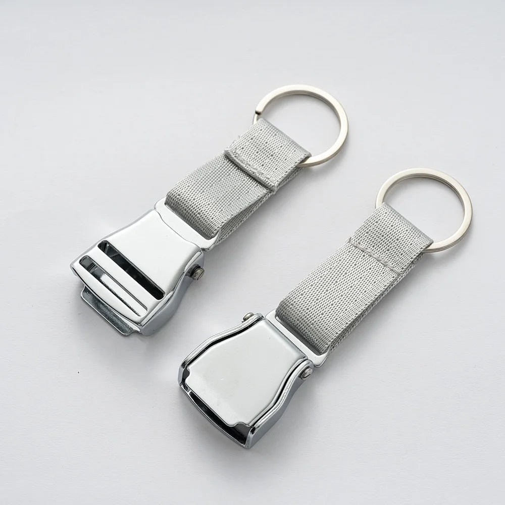 1PC Flight Pilot Aviation Gift  Travel Bag Airplane Buckle Seatbelt Safety Seat Belt Keychain For Backpack