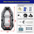 New Grey Inflatable Boat for River Lake for Adult PVC Inflatable Boat with Air Deck 0.7mm Thickness Inflatable Fishing Raft