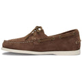 Sebago Portland Roughout Boat Shoes - Handsewn Roughout Leather Moccasins with Leather Sock Lining and Non-Marking Non-Slip Siped Rubber Outsoles Dark Brown - 8.5 Regular