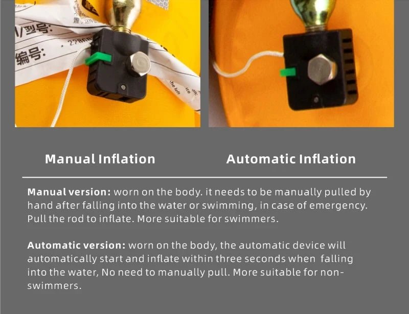 Inflated Fishing Vest Adult Manual Auto Inflatable Life Jacket 150N PFD Adult Marine Vest Water Sport Raft Boating Accessories