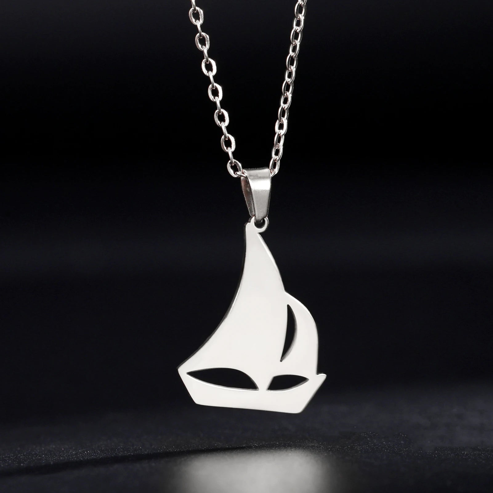 Sail Boat Necklace Ocean Sea Chain Sailor Ship Gift For Woman Men Pendant Gold Color Stainless Steel Fashion Trend Jewelry
