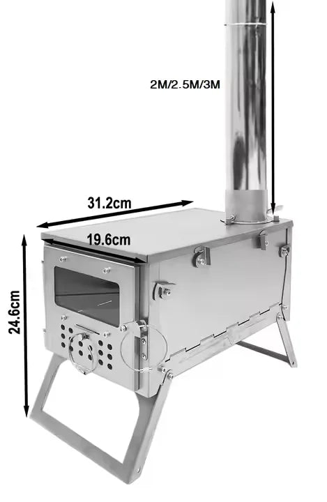 Hot Tent Stove Outdoor Cooking Wood Burning Stove Sauna Stoves For Camping Hunting Boiling Heating Customization