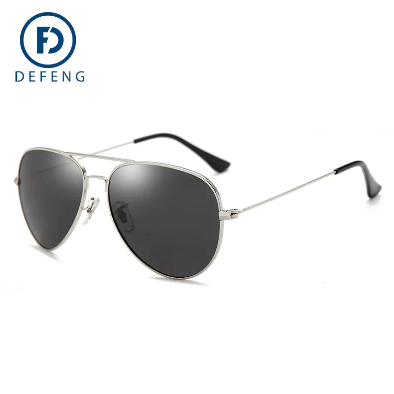Men's DEFENG Polarized Pilot Sunglasses with Colorful Lenses - Aviator