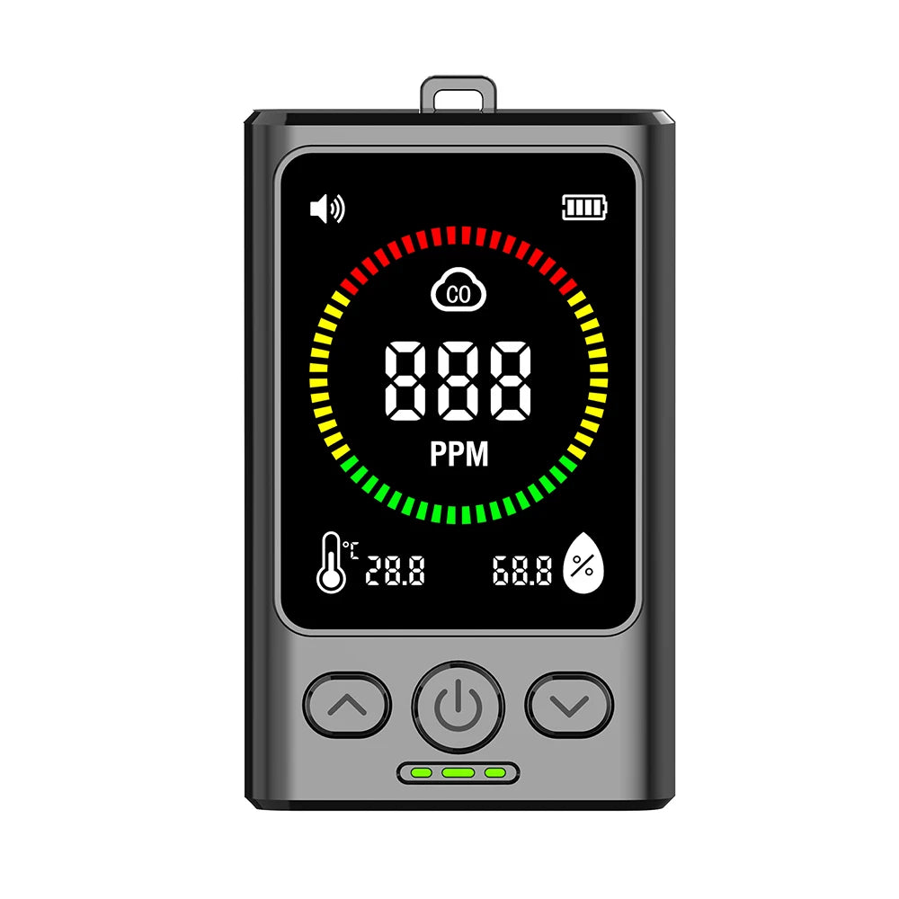 Portable Carbon Monoxide Detector Rechargeable Digital Carbon Monoxide Alarm Suitable for homes, garages and offices etc.
