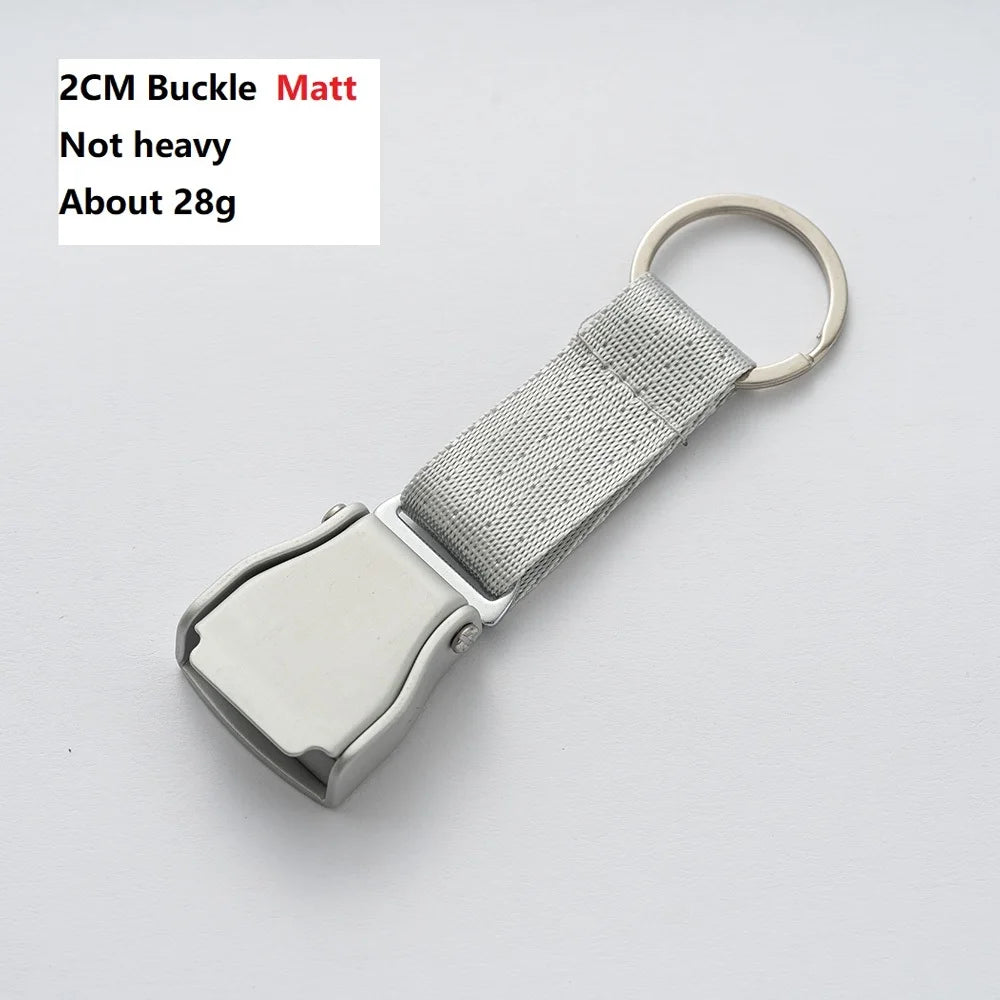 1PC Flight Pilot Aviation Gift  Travel Bag Airplane Buckle Seatbelt Safety Seat Belt Keychain For Backpack