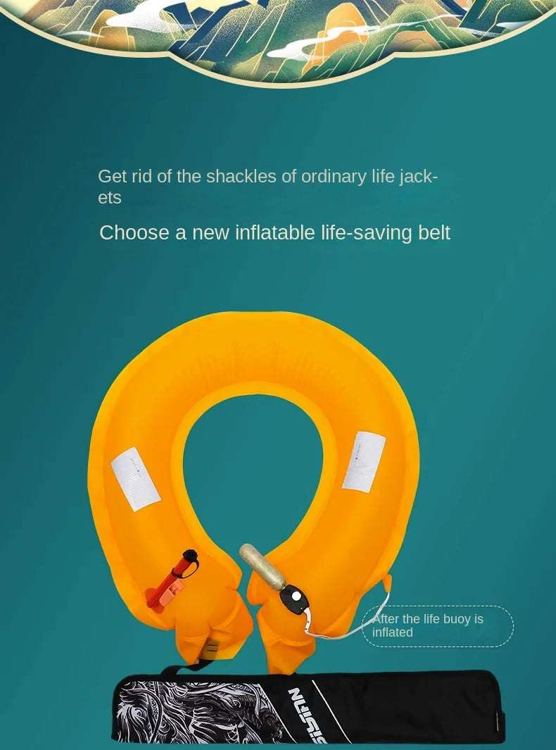 Fishing Life Jacket Adult Automatic Inflatable Portable Buoyancy Belt Professional Boat Fishing Equipment Car Lifebuoy Adult