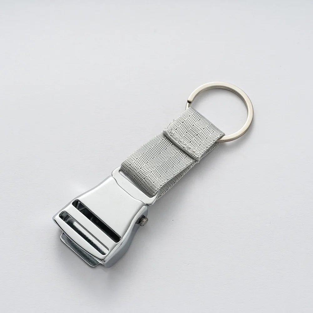 1PC Flight Pilot Aviation Gift  Travel Bag Airplane Buckle Seatbelt Safety Seat Belt Keychain For Backpack