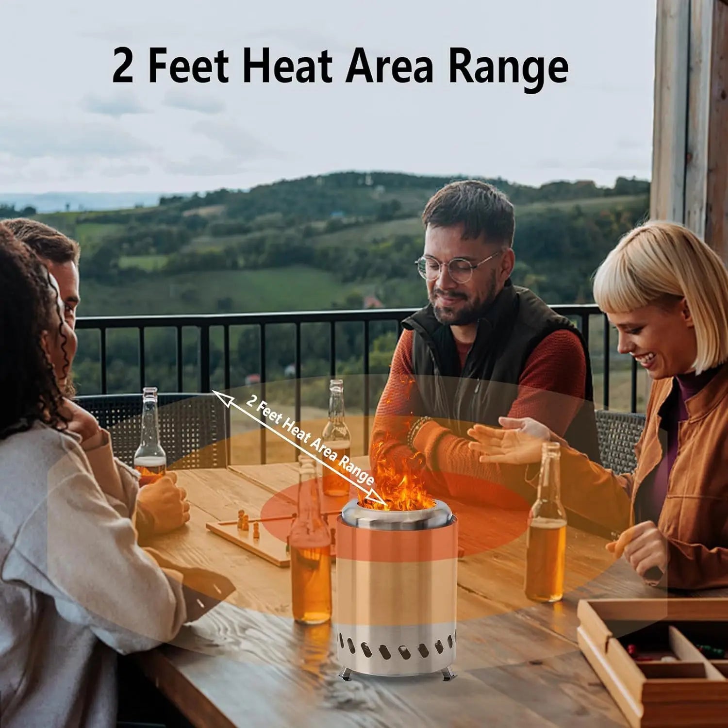 Wood Burner Stove Portable Firewood Stove Stainless Steel Outdoor Camping Smokeless stove Mini fire stove campfire stove