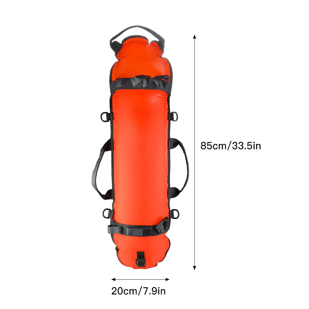 Inflatable Safety Float Scuba Diving Surface Marker Signal Float with Dive Flag 78LBS Maximum Buoyancy for Spearfishing Swimming