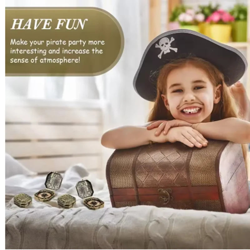 1pcs Vintage Pirate Captain Costume Toy Retro Nautical Compass Kids Cosplay Party Props Christmas Halloween Toy Children Gifts