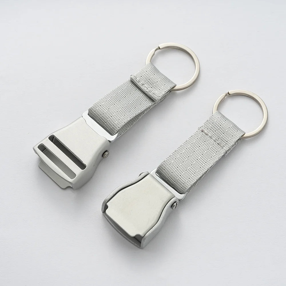 1PC Flight Pilot Aviation Gift  Travel Bag Airplane Buckle Seatbelt Safety Seat Belt Keychain For Backpack