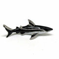 SHINNYGIFTS Hand Painted Enameled Shark Decorative Hinged Jewelry Trinket Box Unique Gift for Family